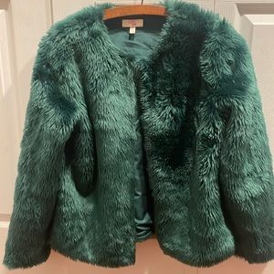 GB green plush coat - st Patrick’s day, festival, costume - so fun !